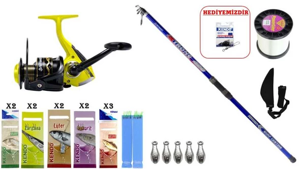 Remixon Strong 4.20m 100-250gr & Remixon New Modern Times 6000 Sarı SURF SETİ