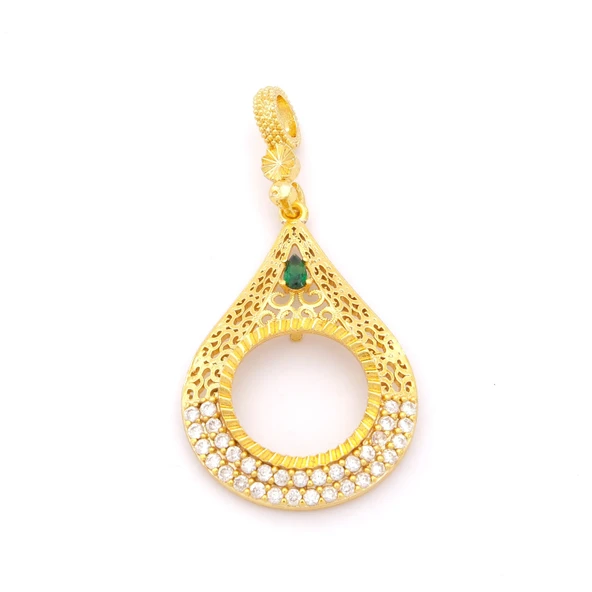 Çeyrek Altın Çerçeveli Kolye Ucu Altın Kaplama TGR-683 ürün görseli