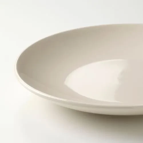 SUMUHOME FARGKLAR SERAMİK TATLI TABAĞI SETİ CİLALI BEJ 20 CM 4 ADET - 2