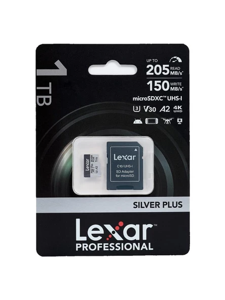 Lexar 1TB Silver Plus 205mb 4K V30 UHSI Micro SD Hafıza Kartı - 2