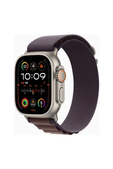 Apple Watch Ultra 2 Gps + Cellular, 49MM Titanyum Kasa Indigo Alpine Loop - Small MRER3TU/A