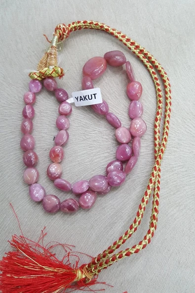 Yakut Kolye Doğal Taş Yakut 1 cm taşlı Kolye Yakut Gücün Taşı - 2