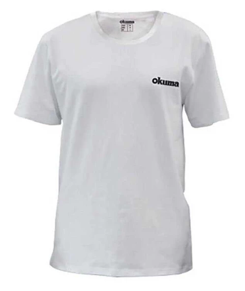 Okuma White Motif Cotton Short Sleeve Shirt  XXL