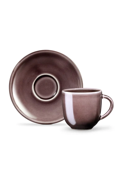 Madame Coco Morane 2 Kişilik Kahve Fincanı Takımı - Mürdüm - 90 Ml - Resim 2