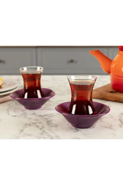 Madame Coco Bellavista 8'li Çay Seti - Mürdüm ürün görseli 1