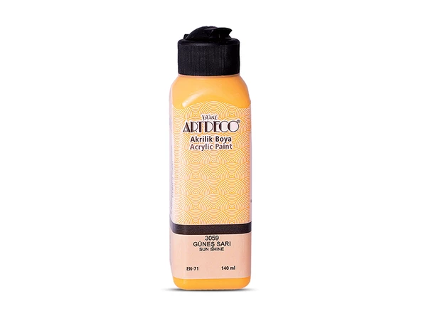 Artdeco Akrilik Boya 140ml Güneş Sarı 3059