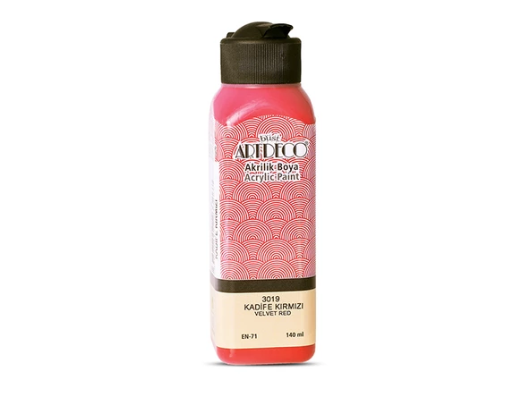 Artdeco Akrilik Boya 140ml Kadife Kırmızı 3019 ürün görseli