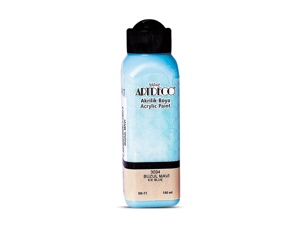Artdeco Akrilik Boya 140ml Buzul Mavi 3034
