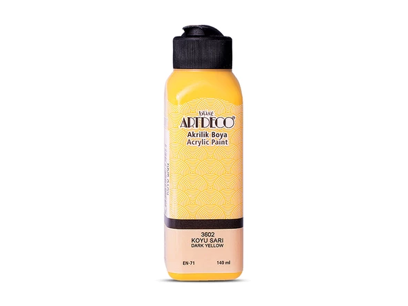 Artdeco Akrilik Boya 140ml Koyu Sarı 3602