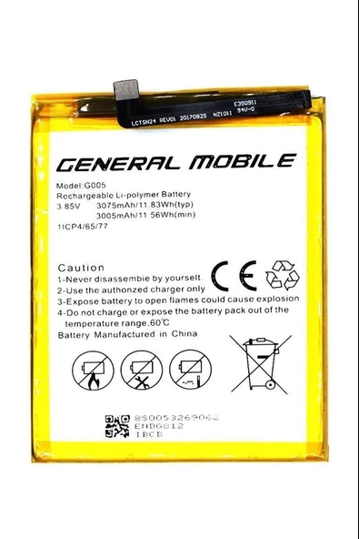 General Mobile GM8 Batarya