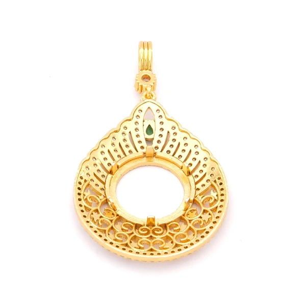 Çeyrek Altın Çerçeveli Kolye Ucu Altın Kaplama TGR-692 - Resim 5
