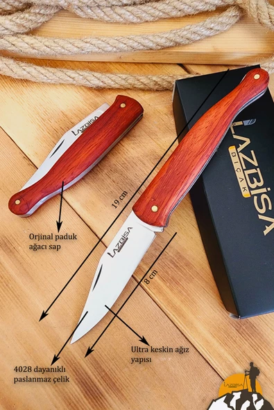 Paduk Sap Çakı Kamp Çakısı Outdoor Piknik Çakısı Bahçe Çakısı Mutfak Bıçak Bıçağı (YN850) - 4