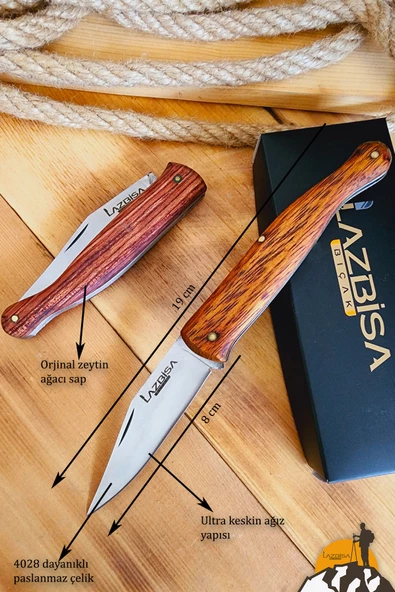Ceviz Sap Çakı Kamp Çakısı Outdoor Piknik Çakısı Bahçe Çakısı Mutfak Bıçak Bıçağı (YN850) - 4
