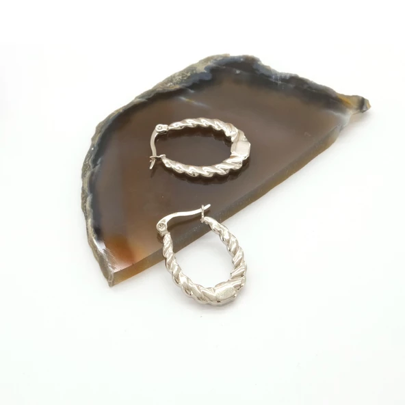 Çelik Halka Küpe Burgu Model UNK-817 - Resim 3