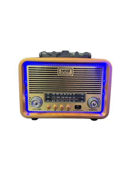 NNS Ns-6682 Usb / Tf Kart / Fm Retro Taşınabilir Bluetooth Hoparlör - 2