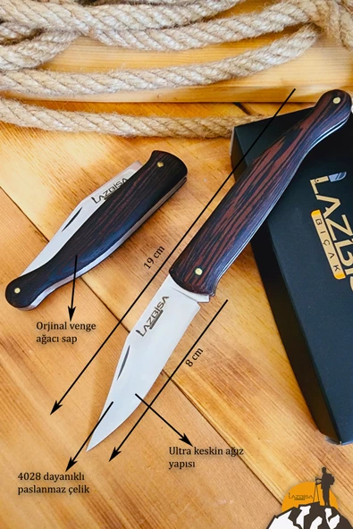 Venge Sap Çakı Kamp Çakısı Outdoor Piknik Çakısı Bahçe Çakısı Mutfak Bıçak Bıçağı (YN850) - 4