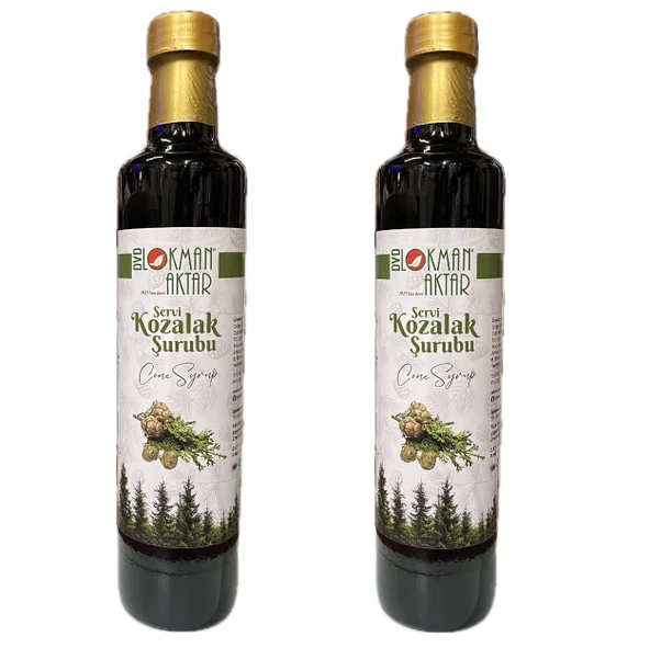 Servi Kozalağı Şurubu 500ml Cupressus Sempervirens 2Adet, Lokman Aktar