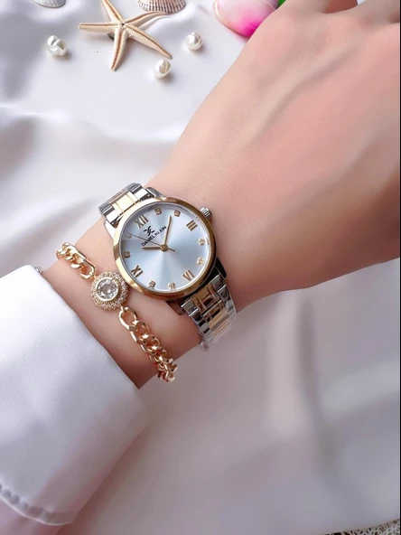 Daniel Klein Rolex Kasa Çelik Kordon Çelik Takı Seti Hediyeli 2Yıl Garantili Kadın Kol Saati 13773X3 - 3