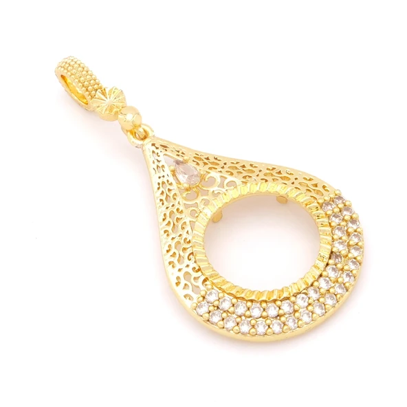 Çeyrek Altın Çerçeveli Kolye Ucu Altın Kaplama TGR-704 - Resim 3