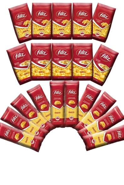 FİLİZ FİLİZ Ekonomik Büyük Boy Aile Makarna Paketi 20-parça - 2