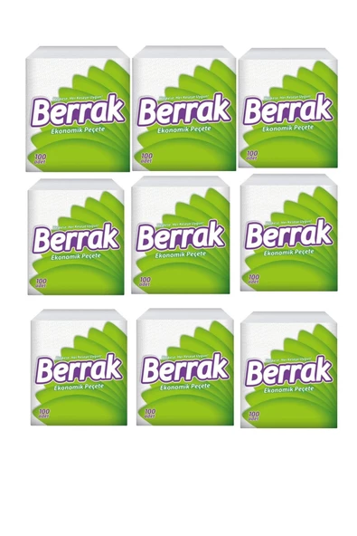 Berrak Berrak Peçete 100'lü X9 Adet