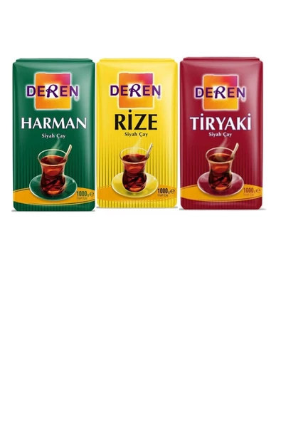 DEREN DEREN Çay 1kg X3 Adet