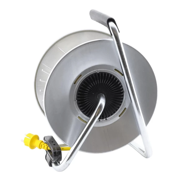 Metal Makaralı Seyyar %100 Bakır Kablo 4 Prizli Kapaklı Uzatma Kablosu 3x2.5 mm H05VV-F 50 Metre - Resim 6