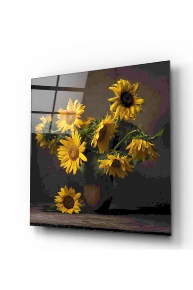 Çiçek Dekoratif ve Modern Cam Tablo ürün görseli 1