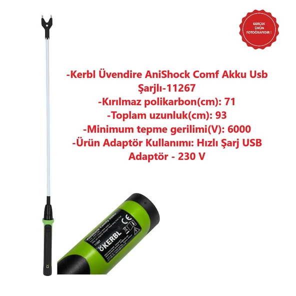 Kerbl Üvendire Şok Cihazı Uzun Saplı-AniShock Comf Akku Usb Şarjlı-11267 - 2