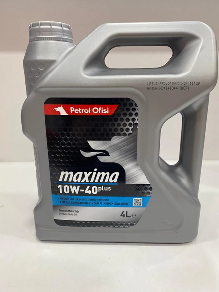 Petrol Ofisi Maxima Plus 10W40 4Litre Motor Yağı (2024 üretim)