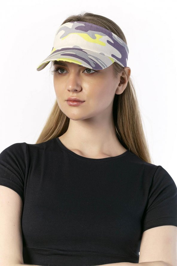 LPODRE Kamuflaj Desenli Tenisçi Kadın Şapka
