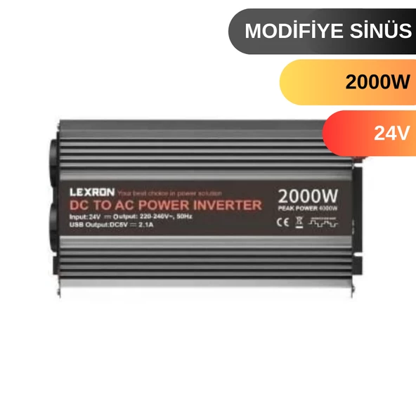 LEXRON 2000 W WATT 24V MODİFİYE SİNUS İNVERTER