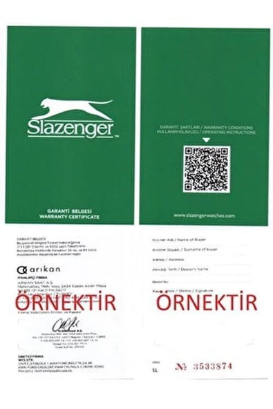 SL.1.375 Slazenger Çelik Kordon Takvimli 5 Atm Su Geçirmez Erkek Kol Saati - Resim 6