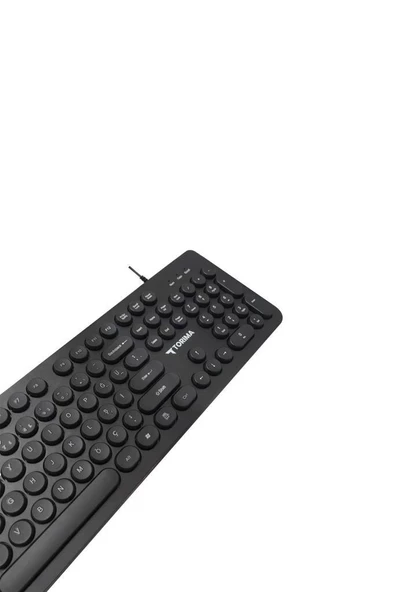 Torima TK-09 Siyah Retro Daktilo Görünümlü Kablolu Q Klavye - 4