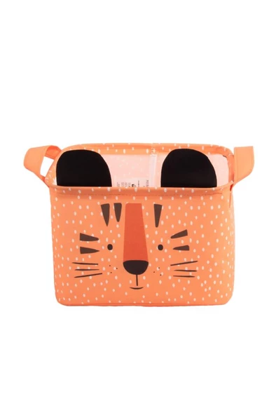 Kaplan Desenli Kulplu Dikdörtgen Bebek Çocuk Odası Düzenleyici Organizer 24x18x16 cm - 2