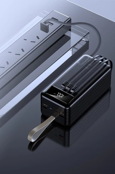 Torima TRM-1060 Siyah 60000mAh Ledli 4 Çıkışlı Taşınabilir Hızlı Şarj Dijital Göstergeli Powerbank - Resim 4