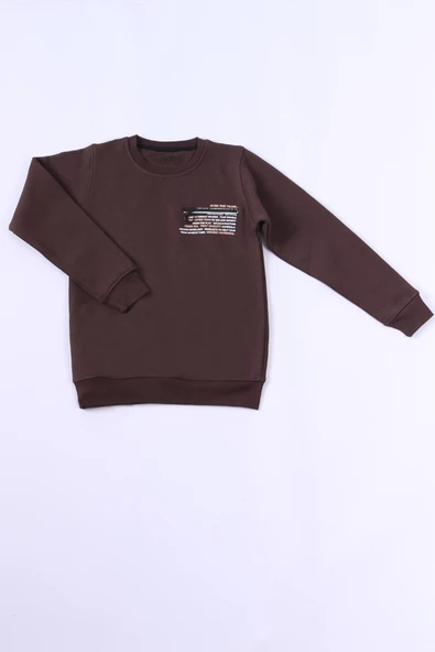 ERKEK ÇOCUK 3 İPLİK SWEAT SIRT BASKILI RİBANALI E19 - 8