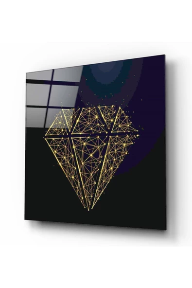 Elmas Desen Dekoratif ve Modern Cam Tablo ürün görseli 1