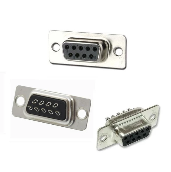 DB9 D-Sub 9 Pin Dişi RS232 Seri Port Konnektör - Resim 2