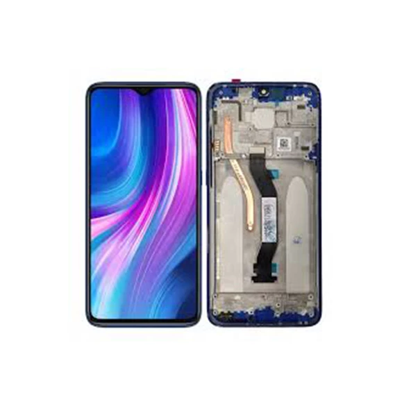 Xiaomi Redmi Note 8 Pro Çıtalı Lcd Ekran Yeşil