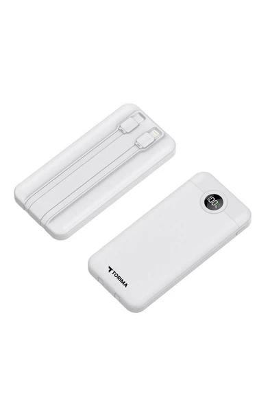 Torima TRM-1015 Beyaz 10000mAh 2 Çıkışlı Taşınabilir Hızlı Şarj Dijital Göstergeli Powerbank - 3