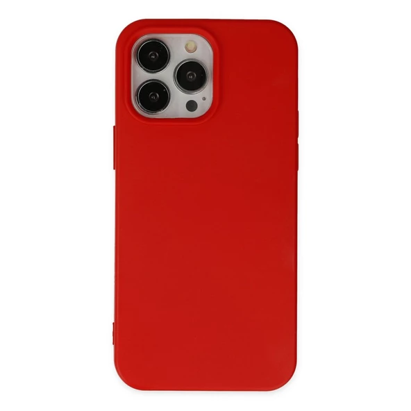 iPhone 14 Pro Kırmızı   Lansman Silikon Cep Telefonu Kılıfı - Resim 1
