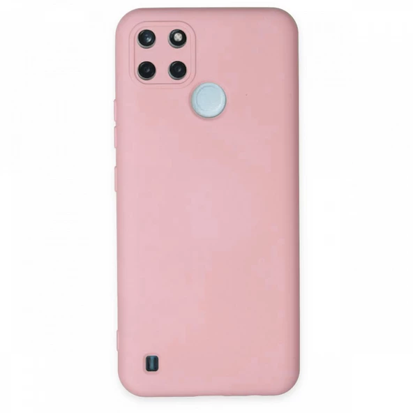 Realme C21Y C25Y Pembe   Lansman Silikon Cep Telefonu Kılıfı