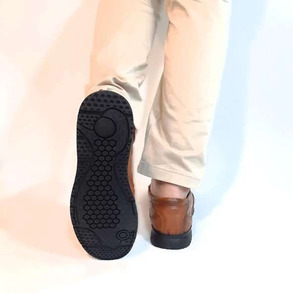 Fiyra fth04 Kahverengi Hakiki Deri Kaymaz Bağacaksız Erkek Ayakkabı - 7