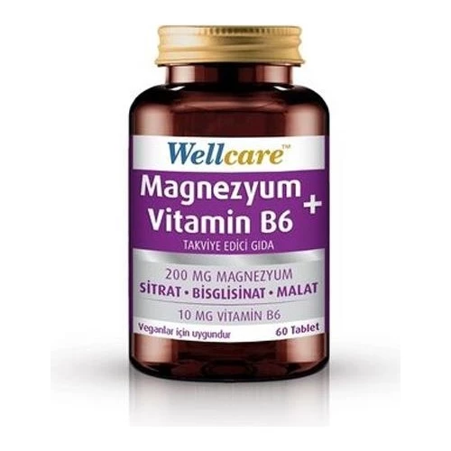 Wellcare Magnezyum+Vitamin B6 60 TABLET