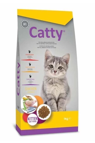 Catty Tavuklu Yavru Kedi Maması 1 Kg