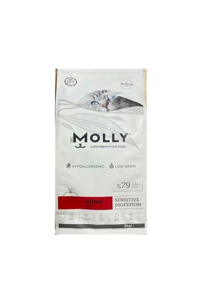 Molly Hipoalerjenik Düşük Tahıllı Kuzu Etli Yavru Kedi Maması 2 kg