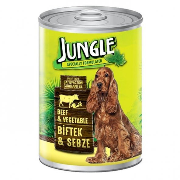 Jungle Biftekli-Sebzeli Köpek Konserve 415 gr