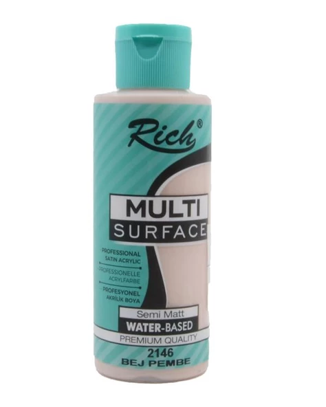 Rich Multi Surface Akrilik Boya Bej Pembe 120cc