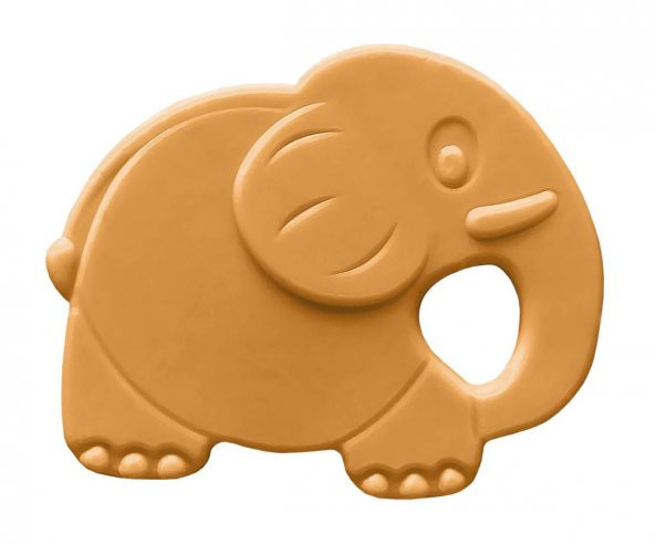 Bambino Kauçuk Yumuşak Diş Kaşıyıcı Fil - Turuncu